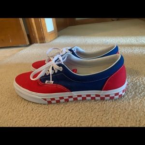 Red/Navy Half-Checker Vans